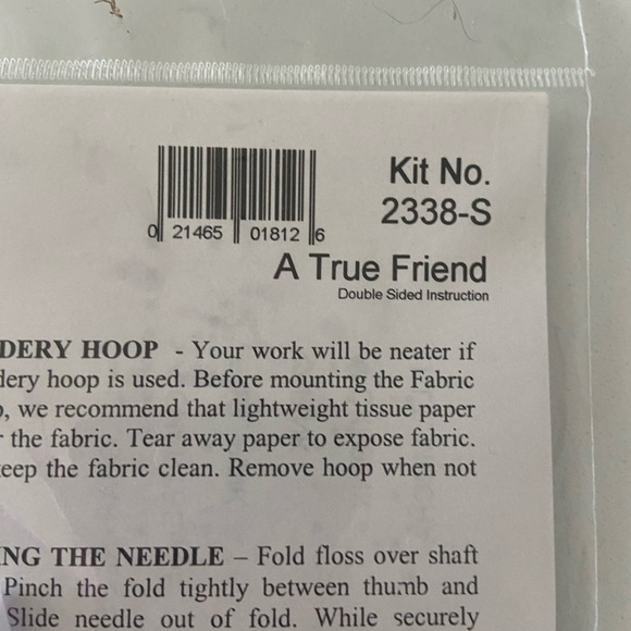 Joan Elliott cross stitch teddy bears kit new a true friend is a found treasure - Picture 4 of 6